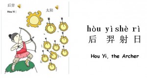 Houyi shot moons, legend of moon festival